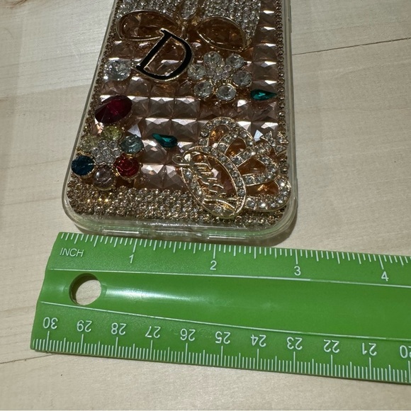 IPhone 11 Handmade Bling Bowknot Crown Flowers Rhinestone Crystal Diamond Cover - Picture 12 of 12